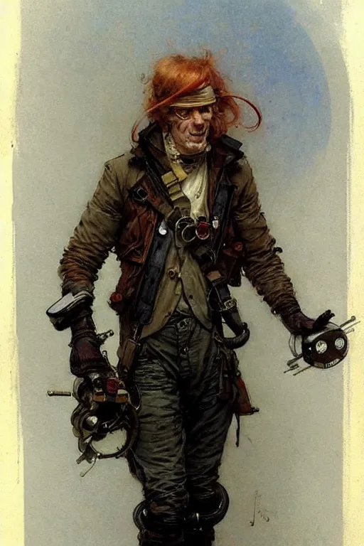 Image similar to ( ( ( ( ( 2 0 5 0 s retro future 1 0 old boy super scientest in space pirate mechanics costume full portrait. muted colors. ) ) ) ) ) by jean baptiste monge, tom lovell!!!!!!!!!!!!!!!!!!!!!!!!!!!!!!