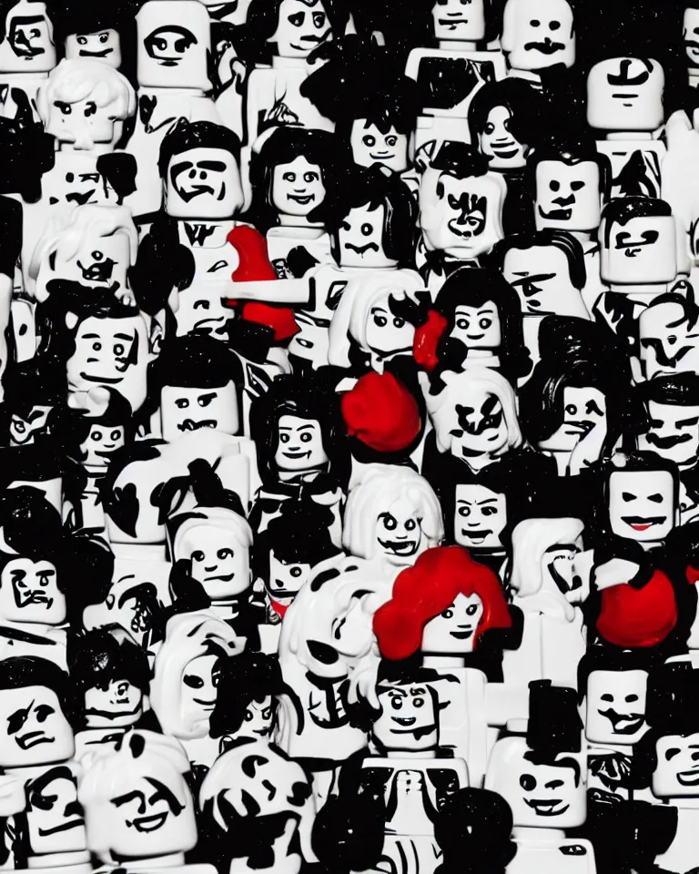 Image similar to lego marilyn manson illuminati cult