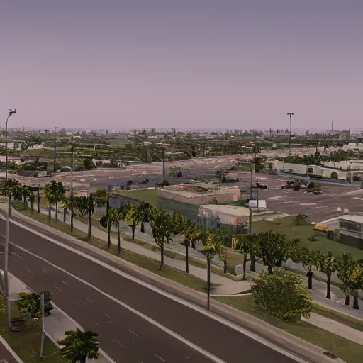 Image similar to pembroke pines florida in gta 5, 8k octane 3D render