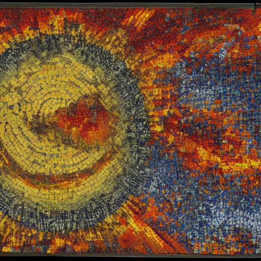 Image similar to highly detailed mosaic of the heat death of the universe, cinematic