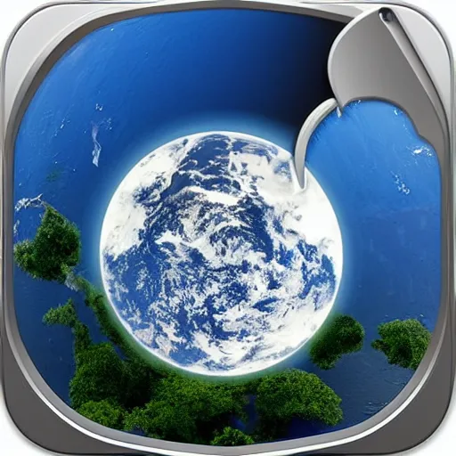 Prompt: planet earth, google earth