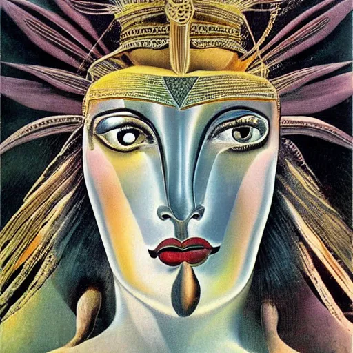 Image similar to a goddess mystic female warrior leader by salvador dali digital artwork business leader