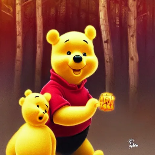 Image similar to xi jinping as winnie the pooh, award winning creature portrait photography, extremely detailed, artstation, 8 k, sensual lighting, incredible art, wlop, artgerm