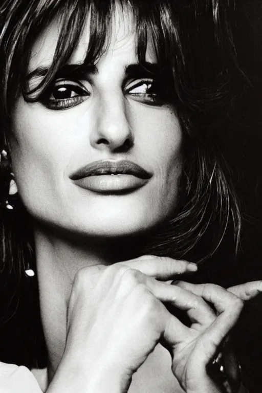 Prompt: penelope cruz, photo, portrait, close up, kodak, warm lightning, lomography