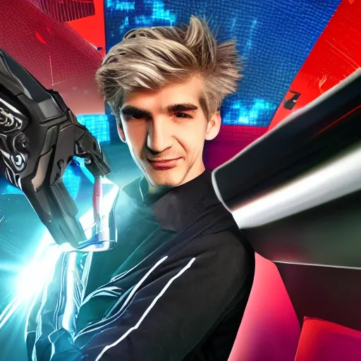 Image similar to xqc in multiverses, 4k, high detail, high-resolution photograph, professional photography, ultra-detail
