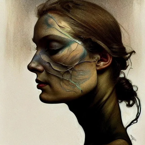 Prompt: symmetry!! portrait of a silhouette of a woman in the world of andrew wyeth, psychedelic, horror, fashion, dark!! intricate, elegant, highly detailed, digital painting, artstation, concept art, smooth, sharp focus, illustration, art by artgerm and greg rutkowski and alphonse mucha