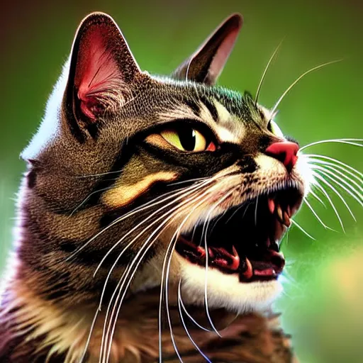Prompt: a dragon - cat - hybrid, animal photography, wildlife photo