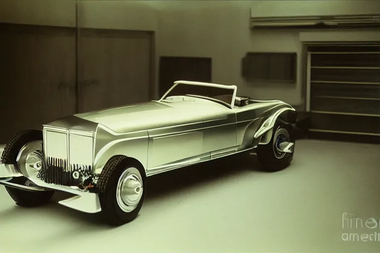 Prompt: single futuristic duesenberg model sj concept, inside of a minimalist Tokyo garage, ektachrome photograph, volumetric lighting, f8 aperture, cinematic Eastman 5384 film