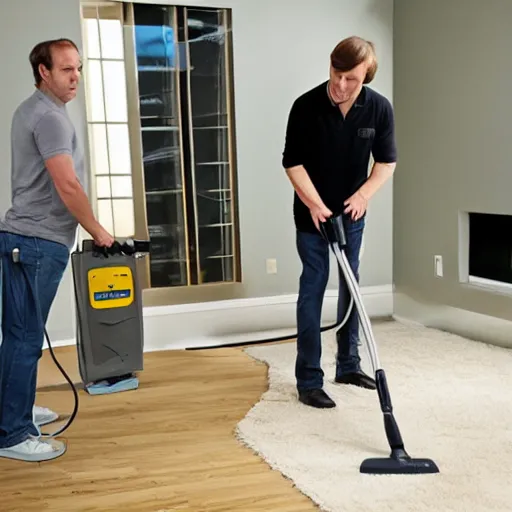 Image similar to saul goodman vacuuming