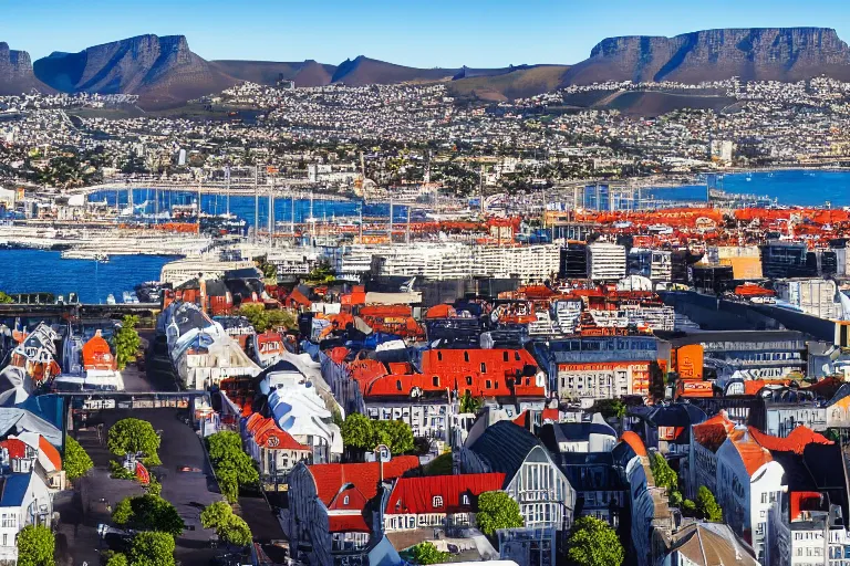 Image similar to Copenhagen in the centre of Cape Town, city wallpaper 4k