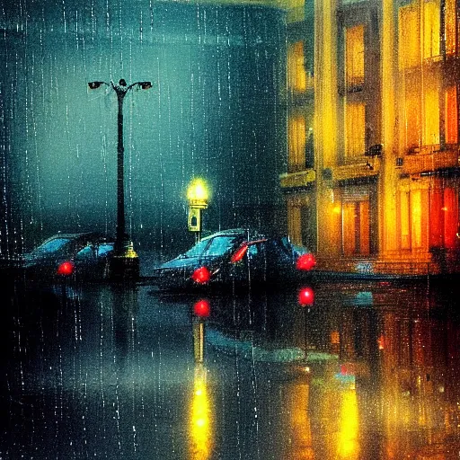 Prompt: zoomed in iphone photo rainy night in the city, reflections, double exposure, dream, by aivazovsky
