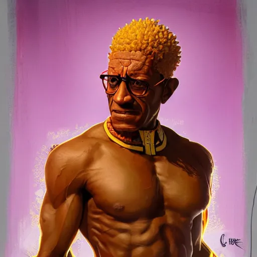 Prompt: gustavo fring as dhalsim street fighter, 4 k, ultra realistic, detailed focused art by artgerm and greg rutkowski and alphonse mucha