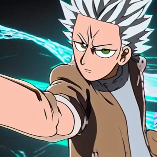 Prompt: Rick Sanchez in one punch man 4K detailed super realistic