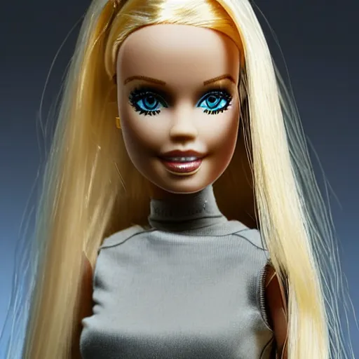 Prompt: barbie doll by hr giger