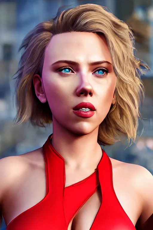 Image similar to Scarlett Johansson in Unreal Engine 5