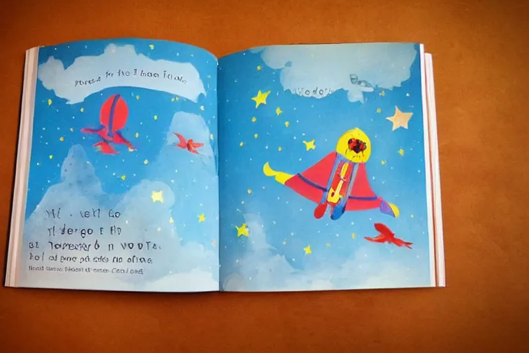 Image similar to riders to the stars, children's book illustration, beautiful