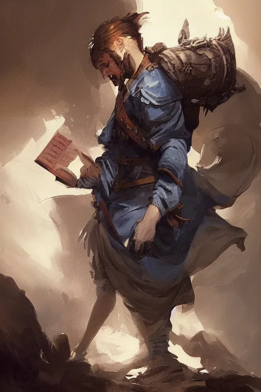 Prompt: concept art of fitzchivalry reading the book les antiseches du bonheur of jonathan lehmann, nighteyes is looking warmly over his shoulders, by aenaluck, artgerm and roberto ferri and greg rutkowski, blue and white tones, digital painting, artstation, concept art, smooth, sharp foccus ilustration hq