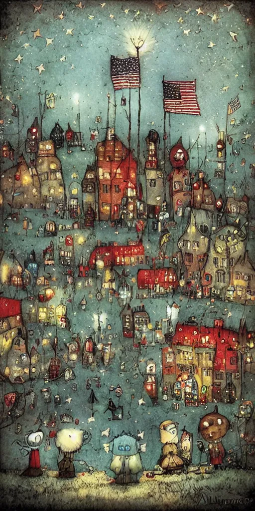 Image similar to a 4 th of july scene by alexander jansson