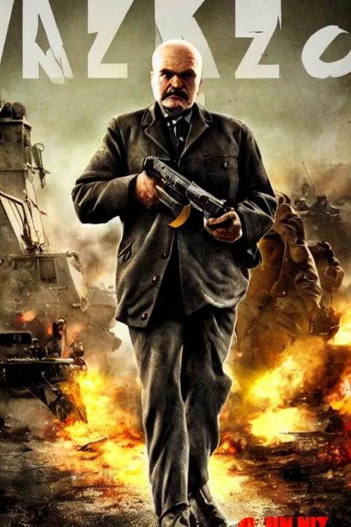 Image similar to lenin in call of duty warzone, poster, detailed