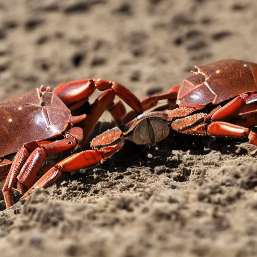 Image similar to rust crab ferris fighting blue gopher