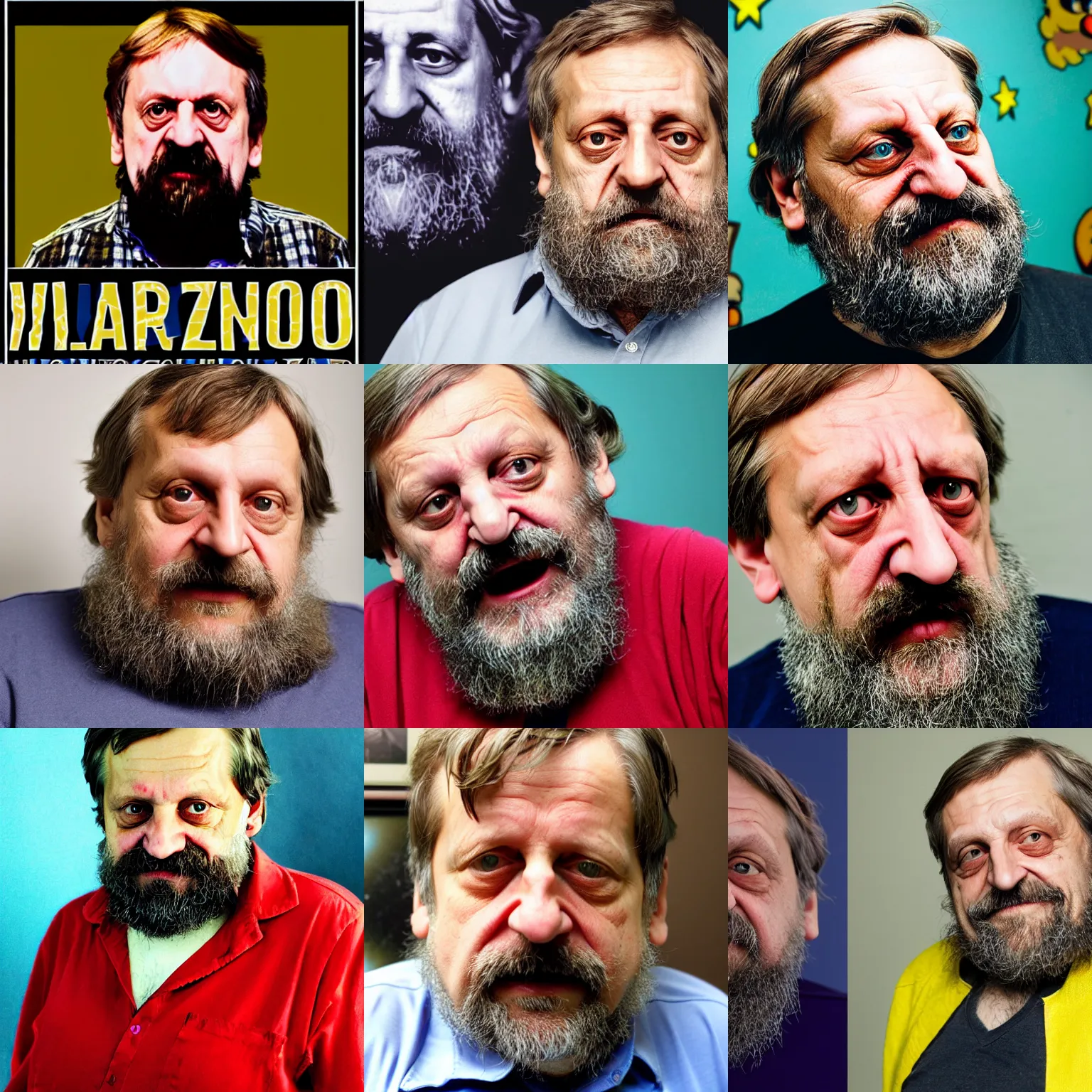 Prompt: slavoj zizek as wario