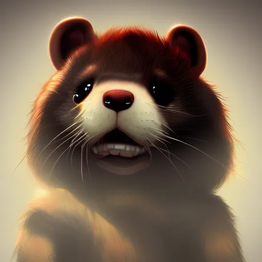 Prompt: A ferret is Freddy Fazbear, hyperdetailed, artstation, cgsociety, 8k