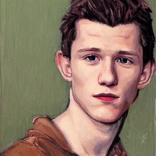 Image similar to tom holland, portrait by colete martin