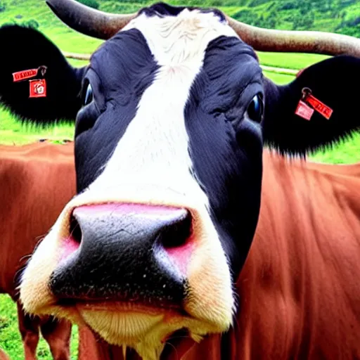 Image similar to Cow accidentally takes a selfie