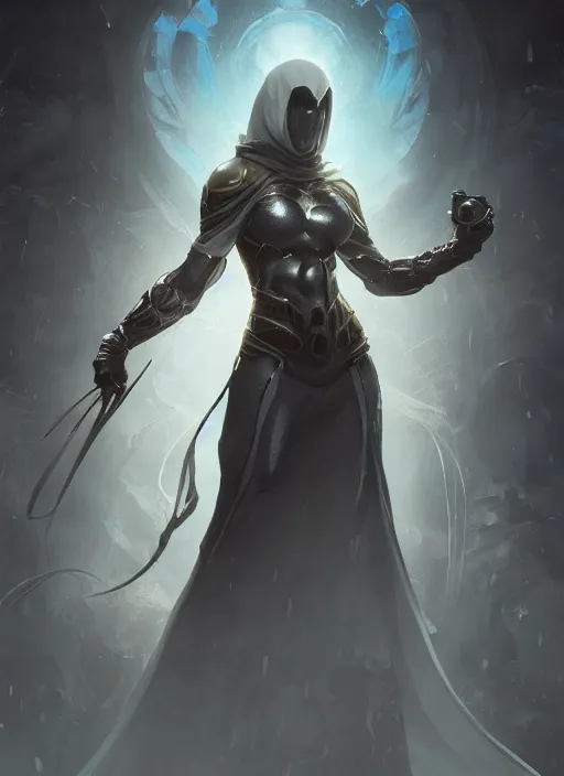 Image similar to female moon knight, hyper detailed, dynamic background, digital art, trending in artstation, cinematic lighting, studio quality, smooth render, unreal engine 5 rendered, octane rendered, art style by klimt and nixeu and ian sprigger and wlop and krenz cushart