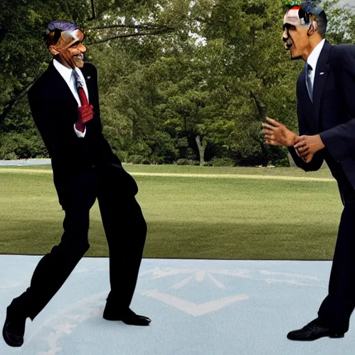 Image similar to barack obama breakdancing