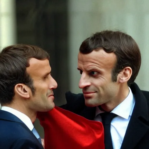 Image similar to Emmanuel Macron is Red Cloak in Eyes Wife Shut (1999)