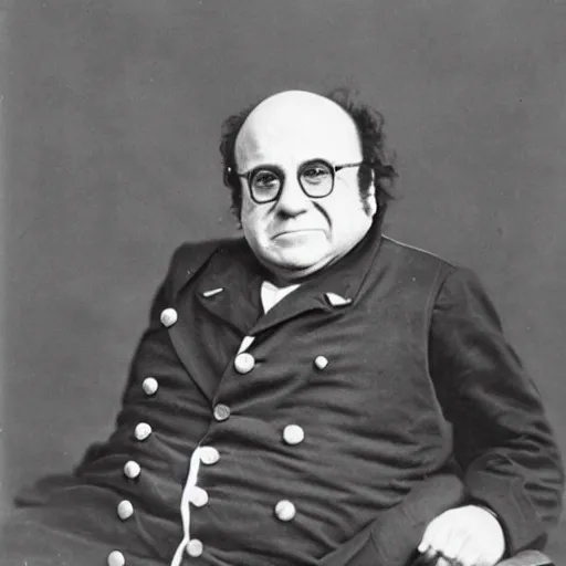 Image similar to portrait photograph of Danny DeVito as a Civil War confederate general