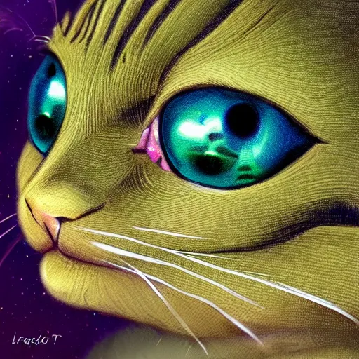 Prompt: cat frog, wonderful masterpiece highly detailed, scifi, beautiful cinematic light deep focus, elegant, digital painting, smooth, sharp focus, golden ratio, dramatic illumination, ultra realistic, by leonardo da vinci