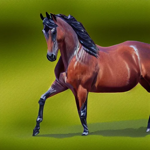 Image similar to horse in dpace digital art