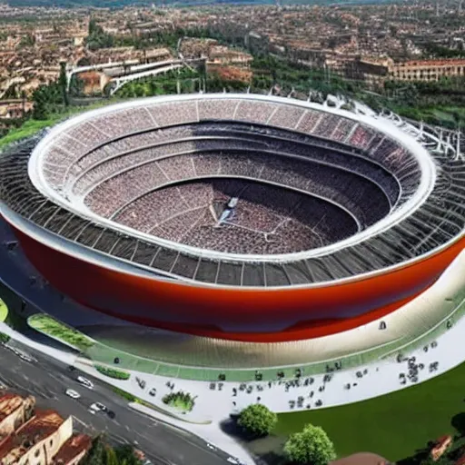 Prompt: Roma new stadium,
