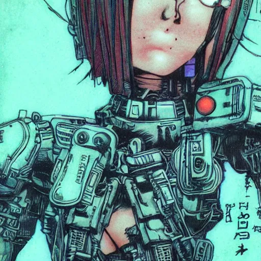 Image similar to android, killer - girl, full body, close - up, 1 / 6 katsuya terada, style of cyberpunk, night, city,