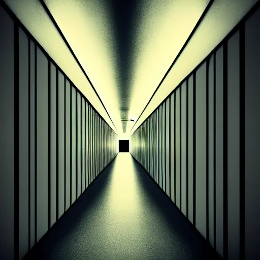 Prompt: noisy color photograph of a liminal space in the style of MC Escher, hallways, abstract 3d render, minimalist, oddly familiar, cinematic, dramatic lighting, soft vintage glow, floating liquid, stretching to walls, supernova inside facility, scared faces emerging from darkness