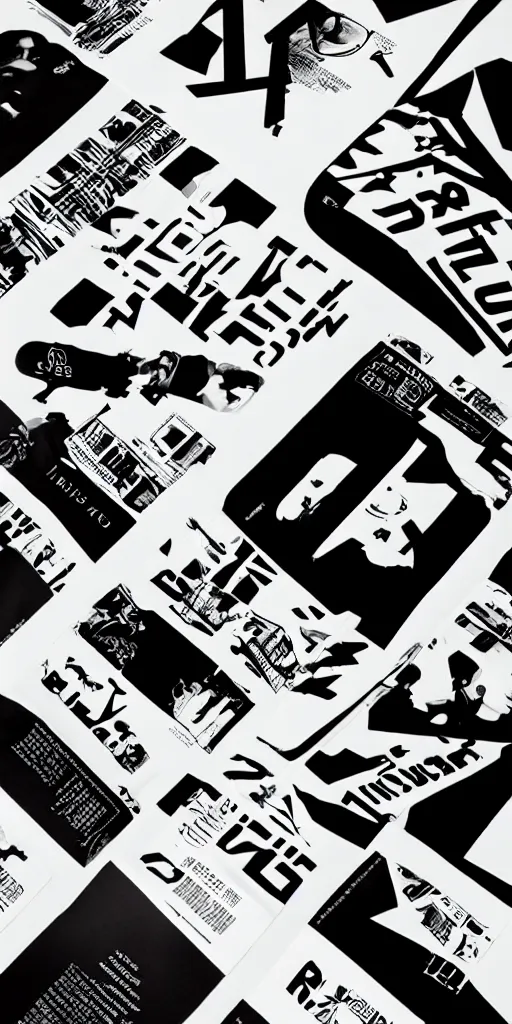 Image similar to black on white graphic design in style of david rudnick eric hu acid y 2 k