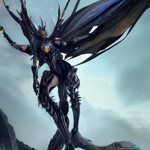 Prompt: beautiful and stunning giant valkyr female warframe, as an anthropomorphism dragon, doing an elegant pose over you, a giant warframe dragon paw looms over your pov, you looking up at her from the ground pov shot, unaware of your existence, slick elegant design, sharp claws, detailed shot legs-up, highly detailed art, epic cinematic shot, realistic, professional digital art, high end digital art, furry art, DeviantArt, artstation, Furaffinity, 8k HD render, epic lighting, depth of field