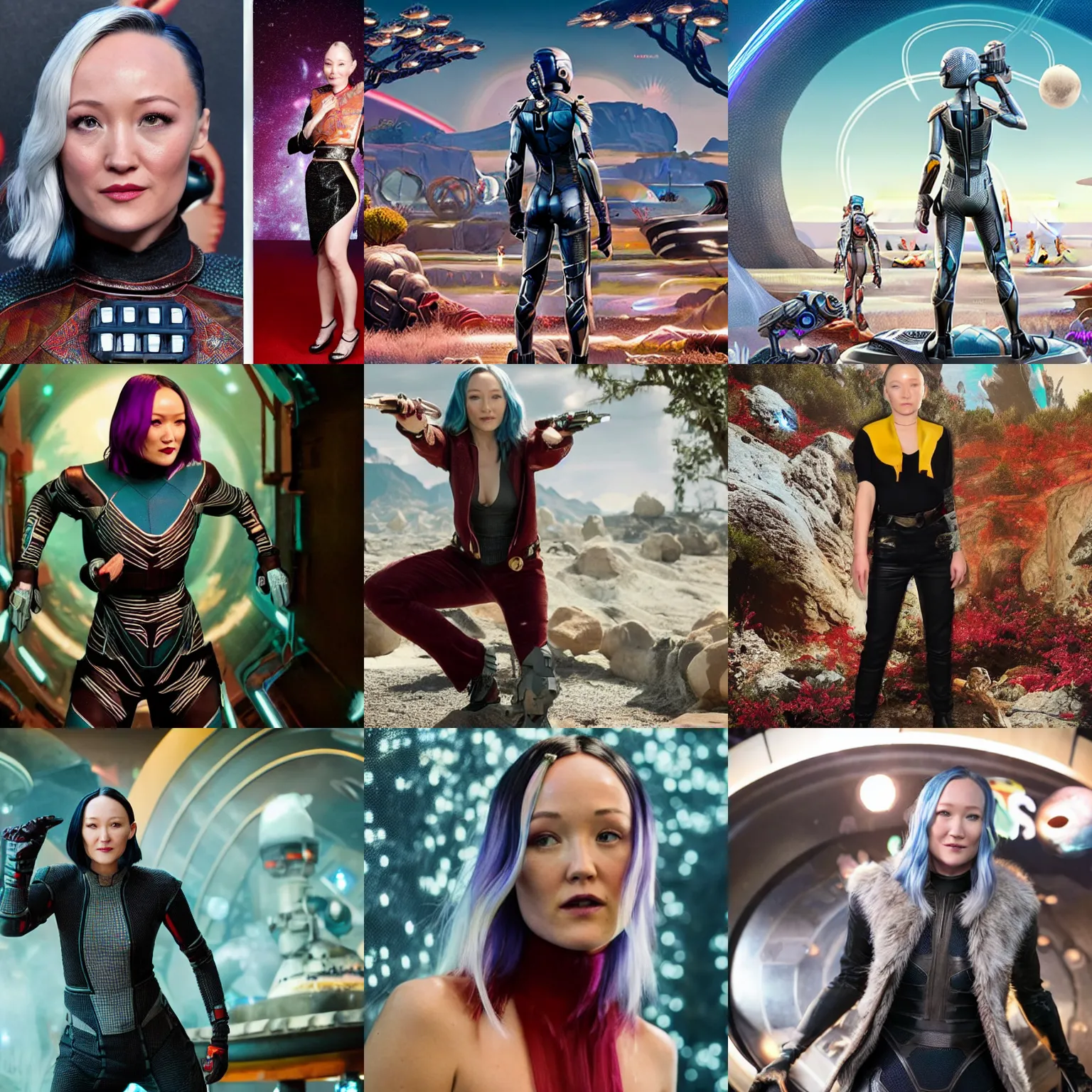 Prompt: pom klementieff in the outer worlds