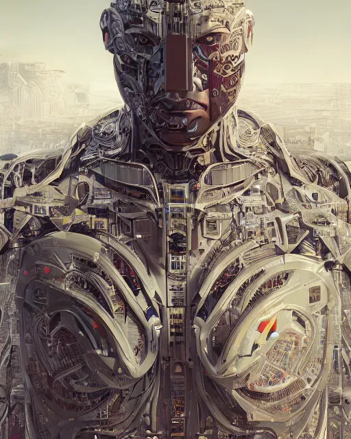 Prompt: cyborg man in suit. intricate abstract. intricate artwork. by tooth wu, wlop, beeple, dan mumford. trending on artstation, greg rutkowski very coherent symmetrical artwork. cinematic, hyper realism, high detail, octane render, 8 k, iridescent accents