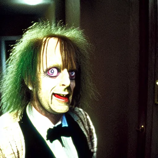 Image similar to Beetlejuice, film still from the movie The Shining