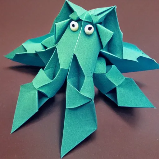 Image similar to cthulhu origami