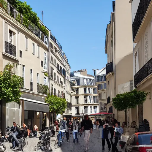 Prompt: quartier latin in paris in 2 0 2 0