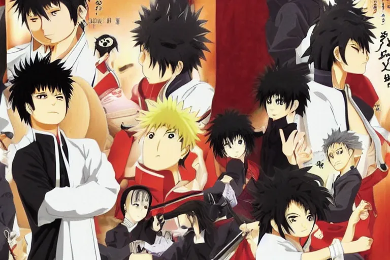 Prompt: hijikata toushirou, kewpie mayonnaise, anime, gintama, black hair