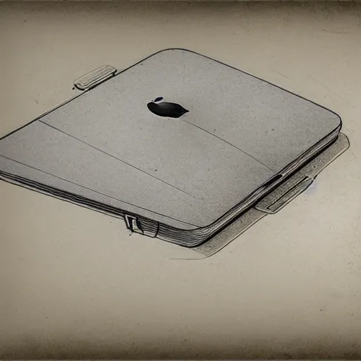 Prompt: early macbook designs by leonardo da vinci, sketch