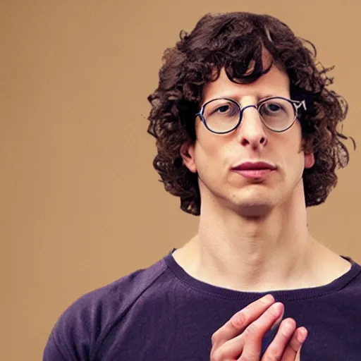 Prompt: andy samberg as an ascetic monk meditating