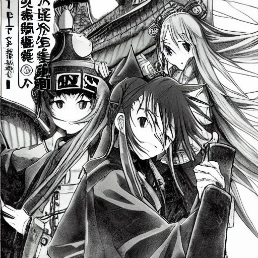 Image similar to mushoku tensei japanese manga art