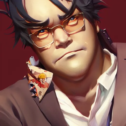 Image similar to An anime portrait of Jack Black, by Stanley Artgerm Lau, WLOP, Rossdraws, James Jean, Andrei Riabovitchev, Marc Simonetti, and Sakimichan, tranding on artstation