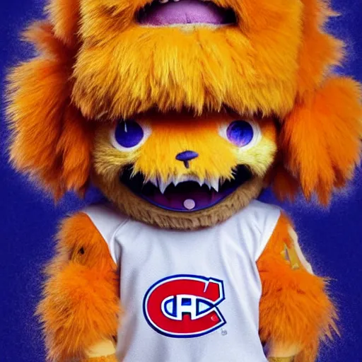 Image similar to suprised anime Portrait of Youppi the Habs Montreal Canadiens Mascot as a very sad and menacing pokemon, highly detailed anime, high evolution, 1993, legendary, smooth, sharp focus, dynamic lighting, intricate, trending on ArtStation, shiny Youppi as suprised pikachu, illustration pokemon, art by WLOP